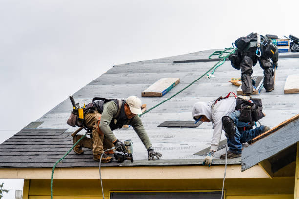 Professional Gutter Installation technician working in Montour, IA